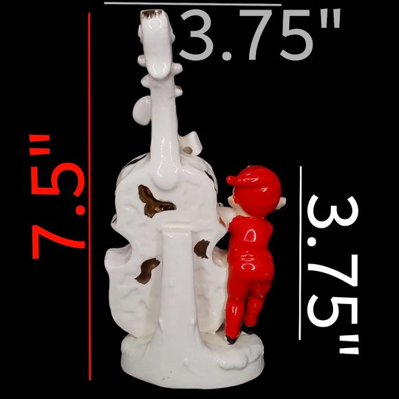 Vtg 1956 Lipper & Mann Red Pixie Elf Playing Violin Cello Musical Figurine Japan - Picture 5 of 13